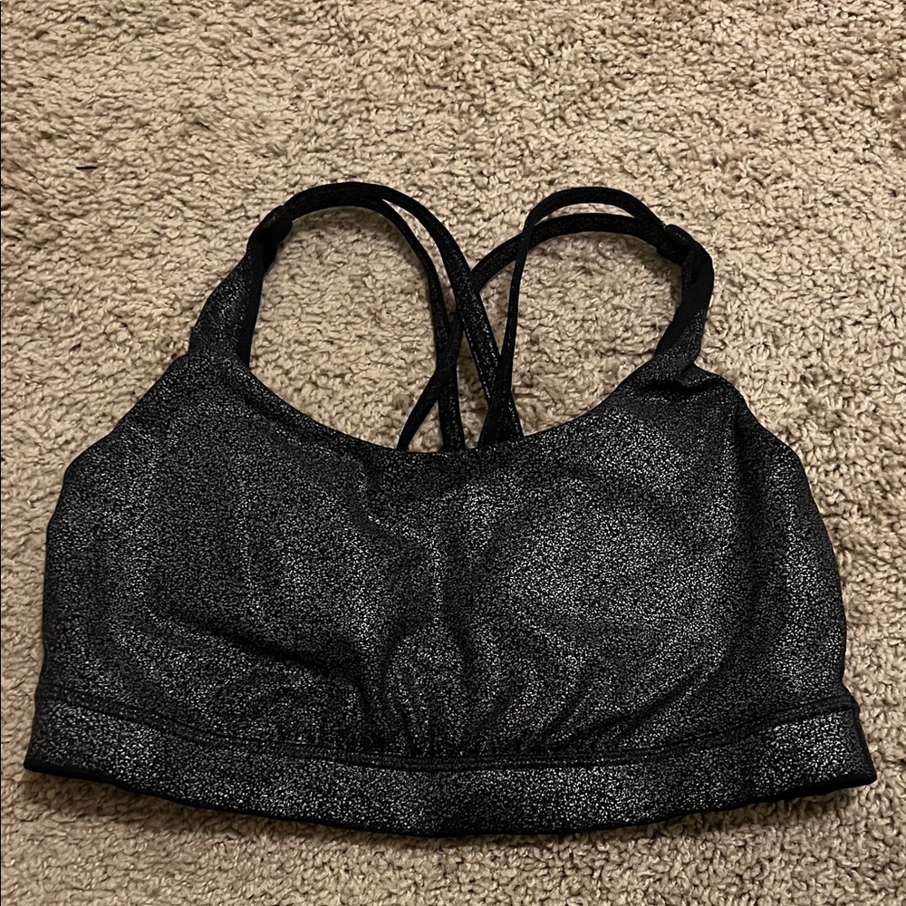 Lululemon Athletica Black Sparkle Sports Bra